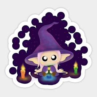 Cute Haltija Witch (Sleepy Forest Creatures) Sticker